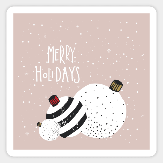 Merry Holidays Sticker by studioaartanddesign